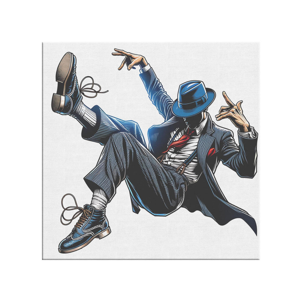 Jazz Dancer Canvas Print | Swing Dance Wall Art for Men | Latin Dancer Poster | Dance Studio Decor | Zoot Suit Dancer Art Gift