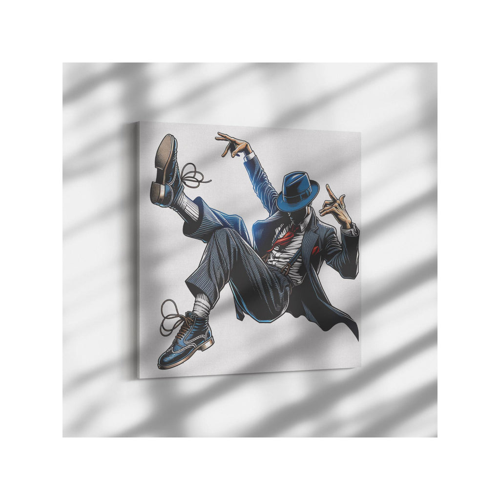 Jazz Dancer Canvas Print | Swing Dance Wall Art for Men | Latin Dancer Poster | Dance Studio Decor | Zoot Suit Dancer Art Gift