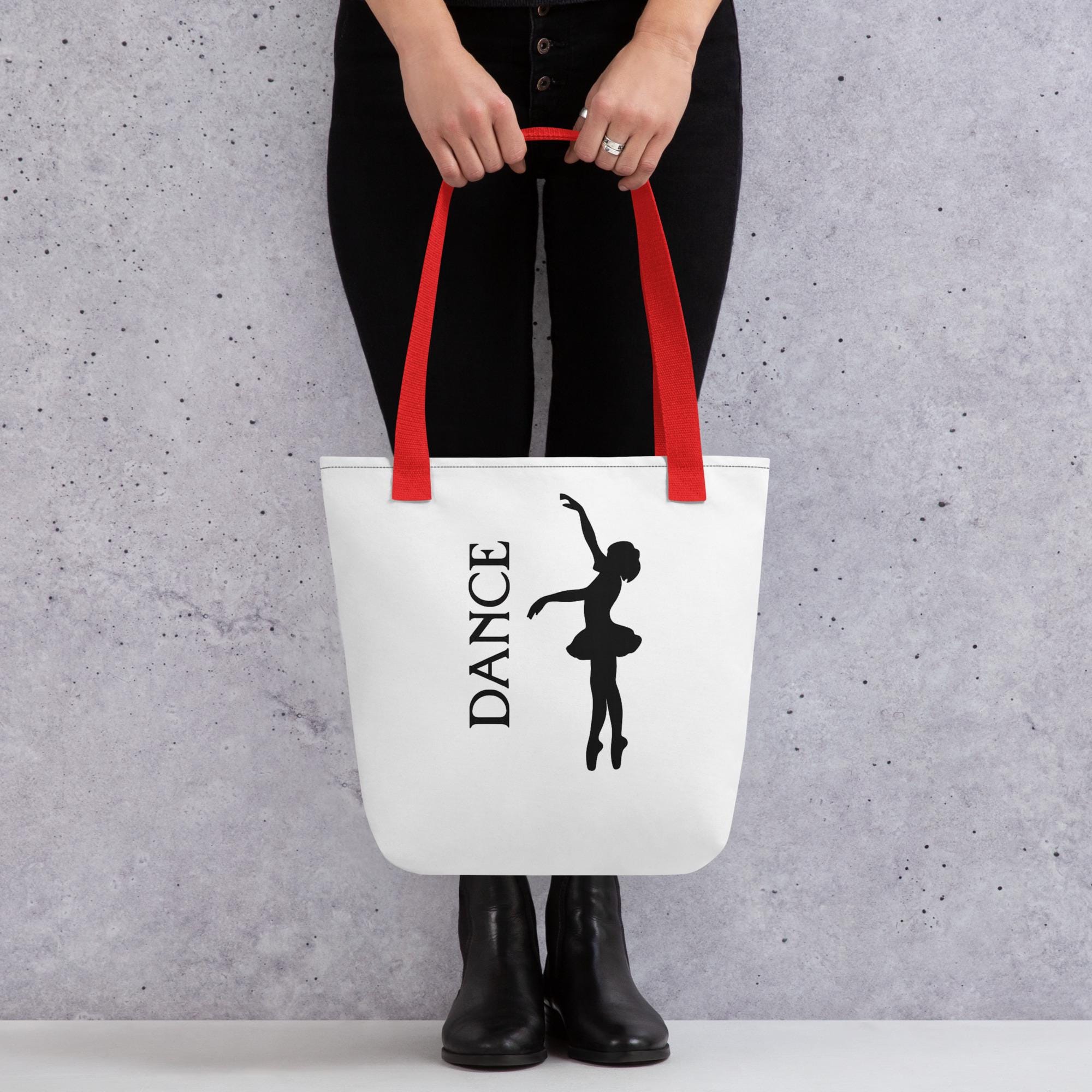 Dance Tote Bag – Dancer Silhouette Tote, Ballet Dance Bag, Minimalist Dance Tote, Gift for Dancer, Baila Boutique