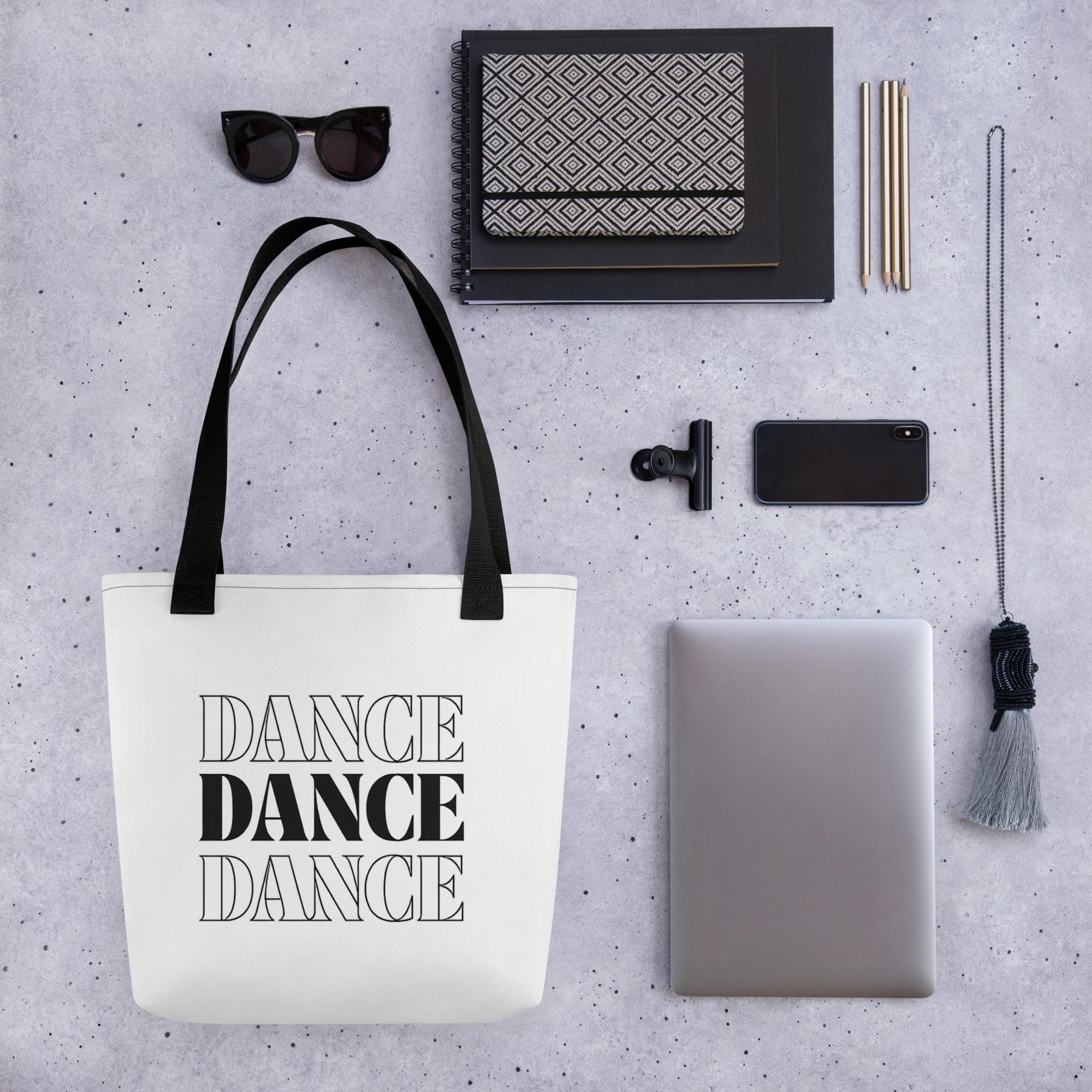 Dance Tote Bag – Minimalist Typography Tote, Dance Lover Bag, Gift for Dancer, Modern Dance Tote, Baila Boutique