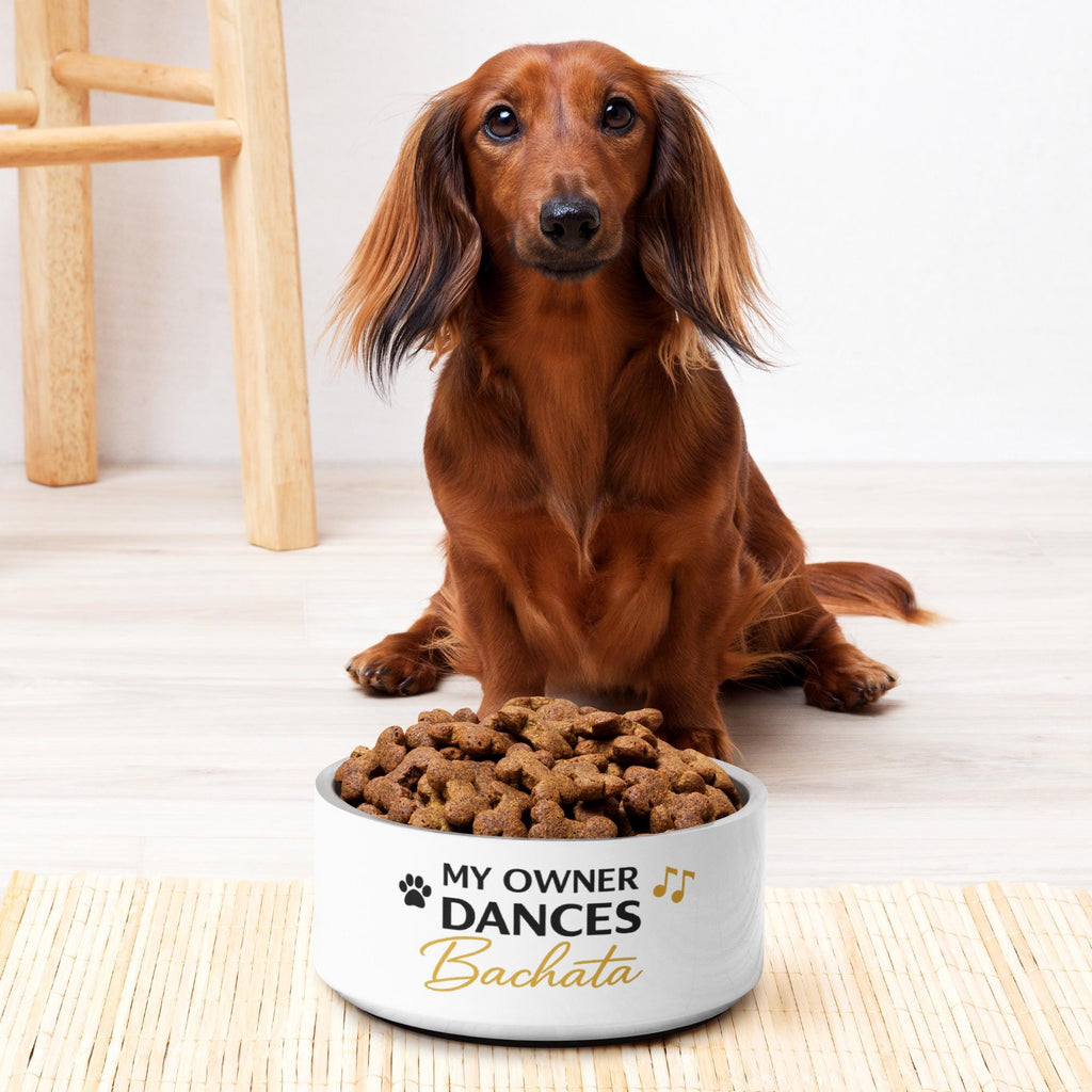 My Owner Dances Bachata Pet Bowl – Funny Dog Bowl, Dance Lover Pet Bowl, Bachata Dog Bowl, Gift for Dog Owner, Baila Boutique
