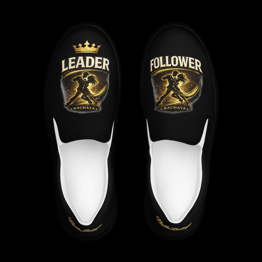 Bachata Leader Follower Shoes | Matching Dance Shoes | Latin Dance Slip Ons | Couple Gift”