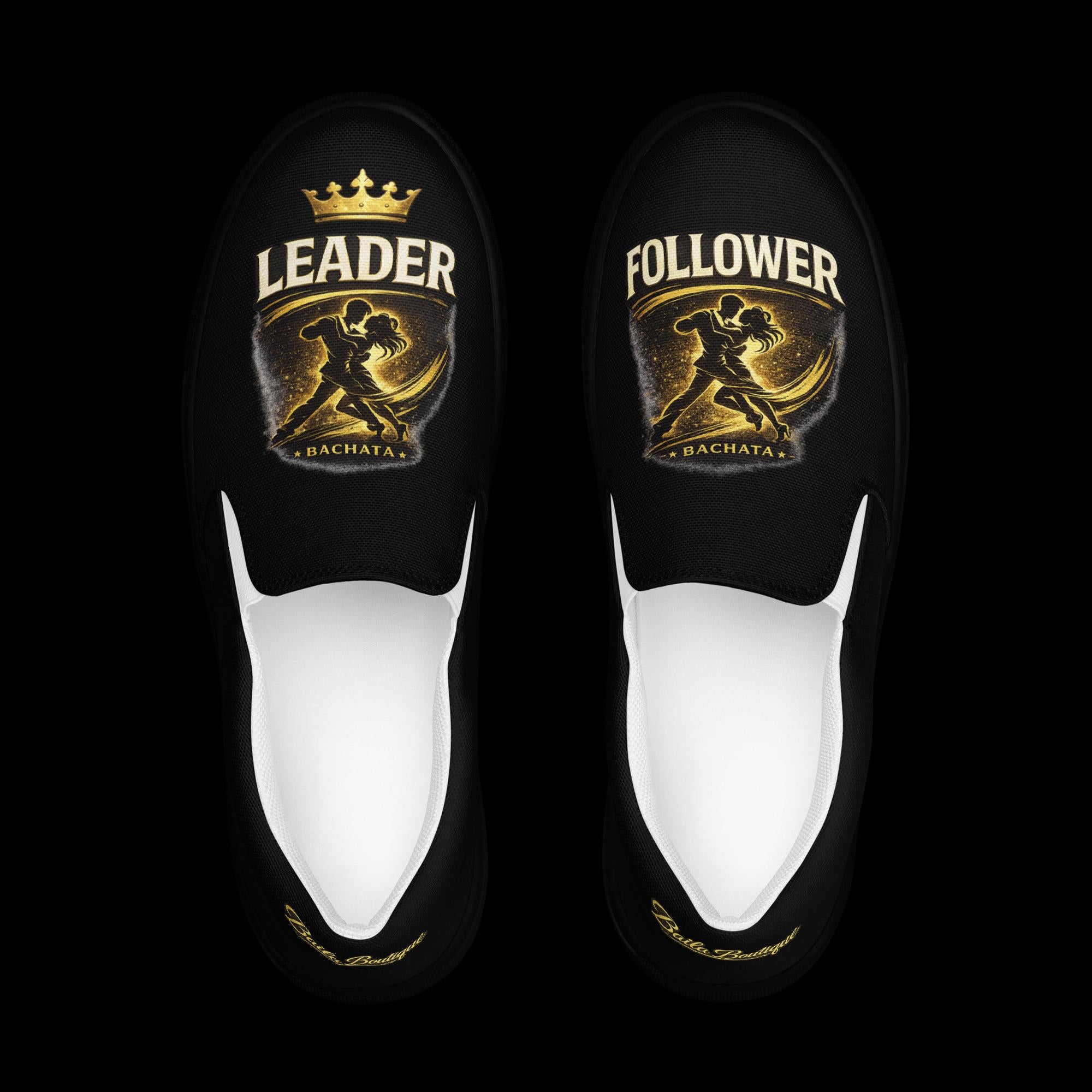 Bachata Leader Follower Shoes | Matching Dance Shoes | Latin Dance Slip Ons | Couple Gift”