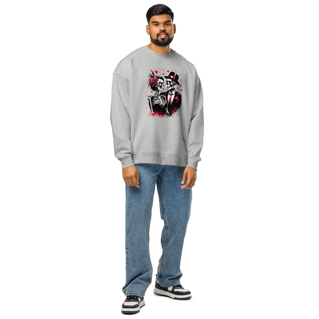 Dancing Couples Last Forever – Oversized Organic Sweatshirt | Skeleton Couple | Gothic Love | Dance Streetwear