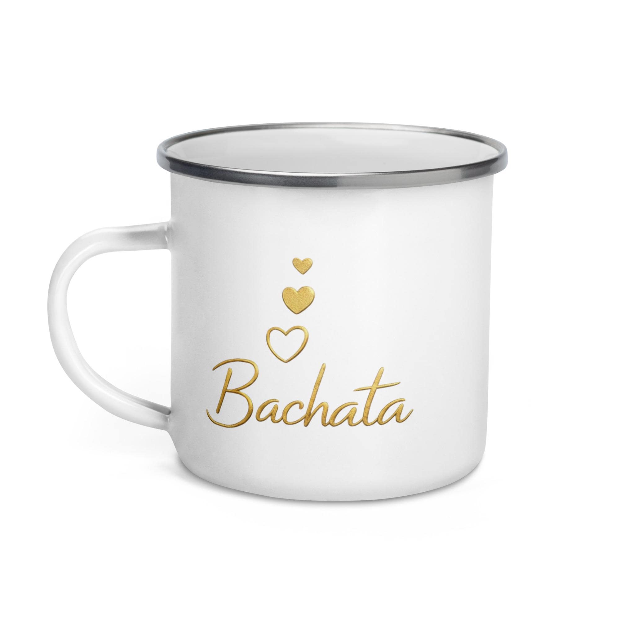 Bachata Enamel Mug – Dance Coffee Mug, Bachata Lover Gift, Salsa Dance Mug, Latin Dance Gift, Cute Heart Mug, Baila Boutique