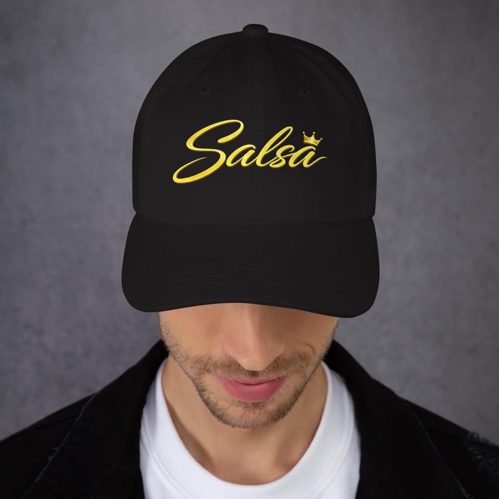 Salsa Hat Gold Script | Latin Dance Cap | Salsa Dancer Gift | Minimal Streetwear Hat | Baila Boutique