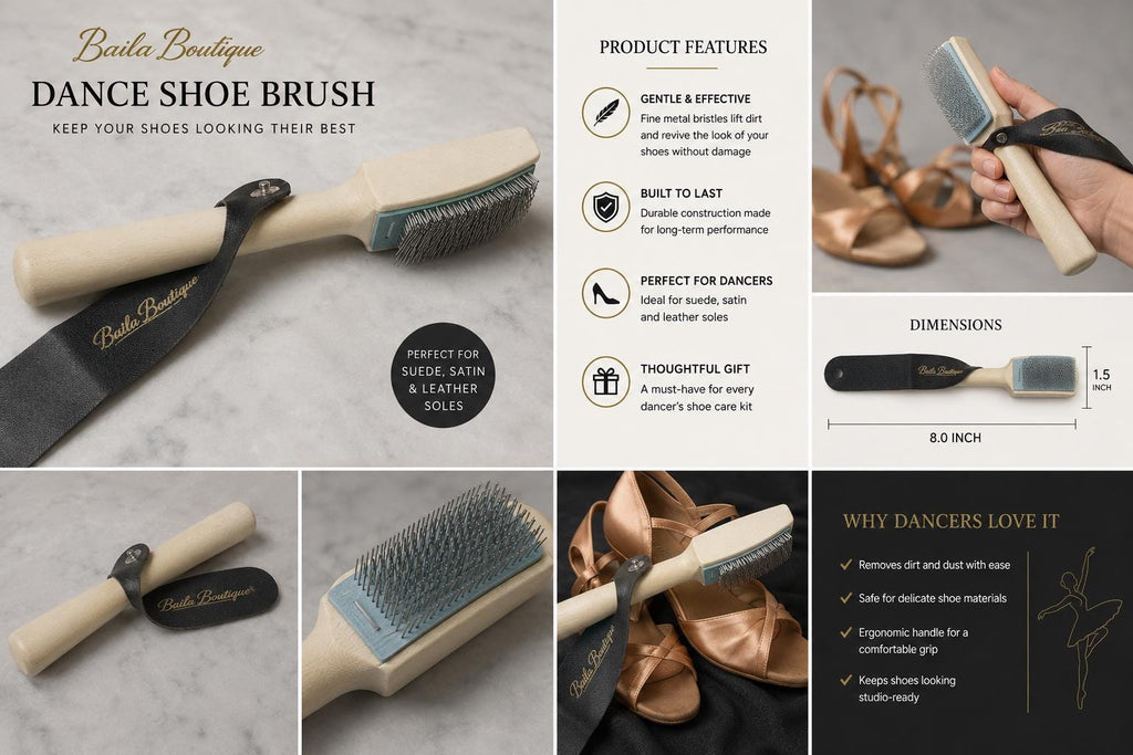 Dance Shoe Brush, Suede Sole Brush, Latin Ballroom Salsa Bachata Shoe Care Tool, Dancer Gift