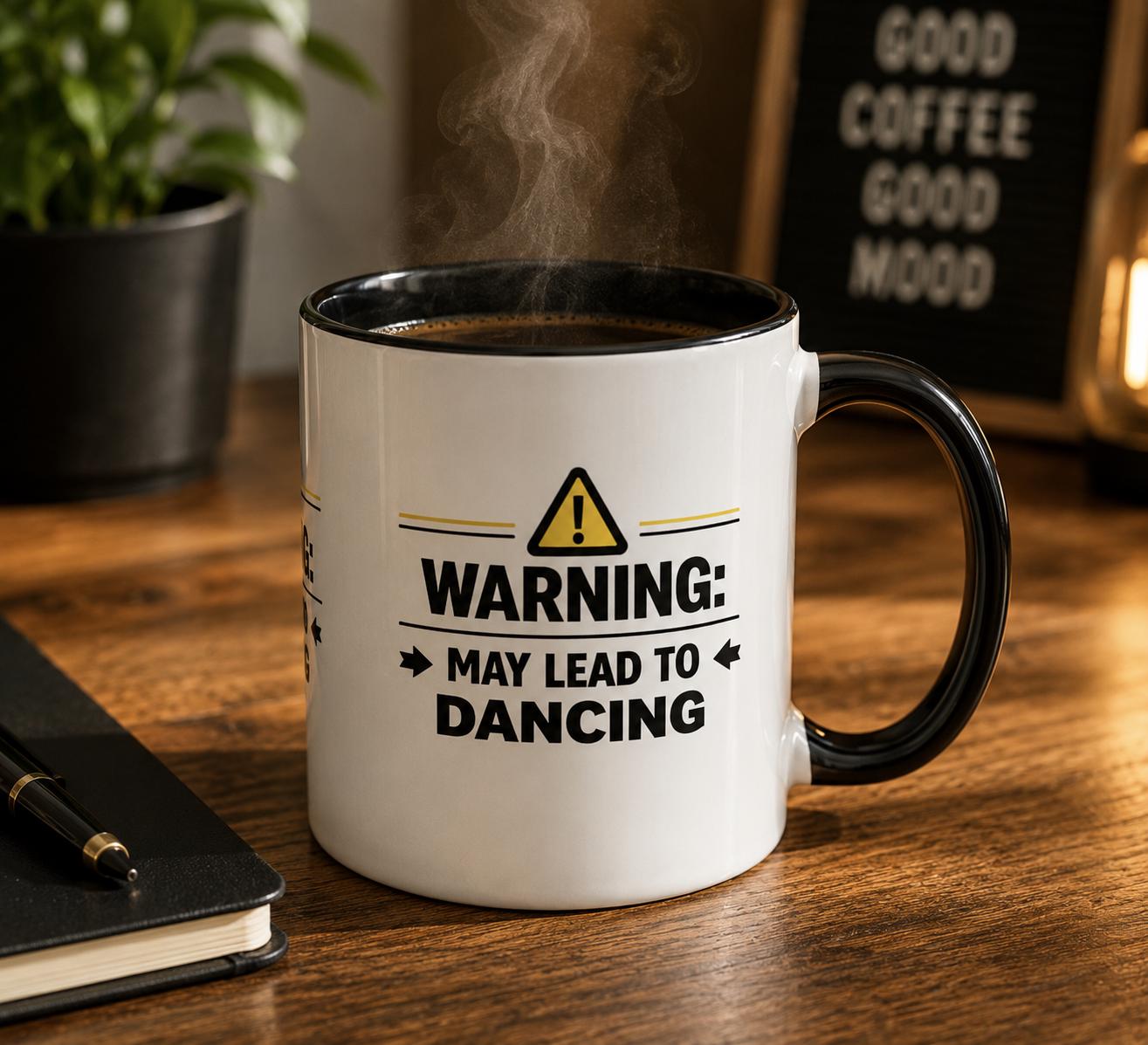 Warning May Lead to Dancing Mug | Funny Dancer Gift | Latin Dance Coffee Mug | Dance Lover Gift | Funny Dance Gift for Her
