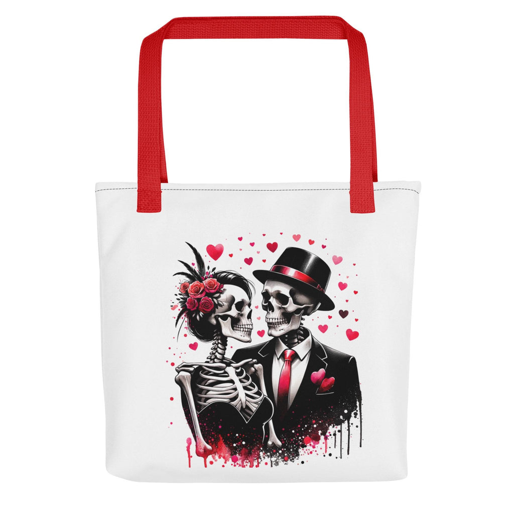 Tote bagSkeleton Couple Tote Bag, Gothic Love Tote, Skull Valentine Gift, Aesthetic Canvas Tote, Romantic Edgy Handbag
