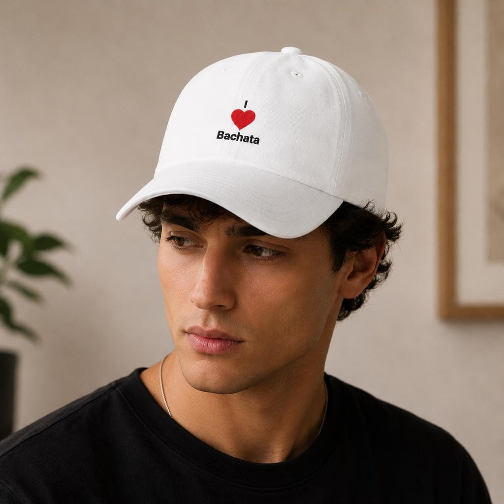 I Love Bachata Dad Hat | Bachata Dancer Gift for Him | Latin Dance Cap for Men | Bachata Lover Hat | Dance Gift for Men