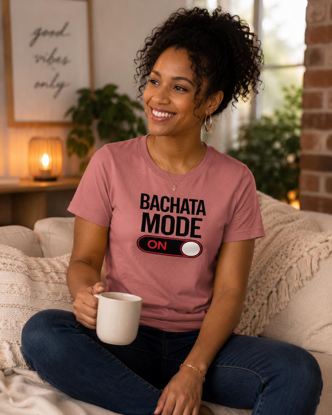 Bachata Dance Shirt, Bachata Mode On T-shirt, Latin Social Dancer Tee, Funny Gift for Women